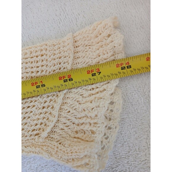 RALPH LAUREN Womens Cardigan Sweater L 100% Linen Creme Button Down  Bohemian - Picture 15 of 16